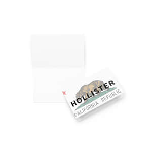 白色Hollister品牌信封，帶有California Republic熊標誌。 — Hollister 壁紙