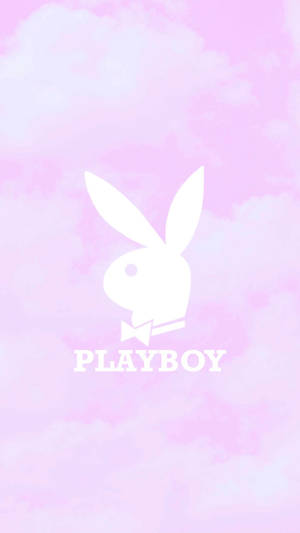 Playboy兔子標誌在粉紅色水彩背景上 — 花花公子 GIF 壁紙