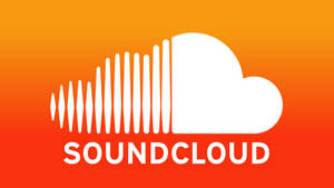 SoundCloud標誌，帶有聲波設計，背景為橙色漸變 — Soundcloud 壁紙