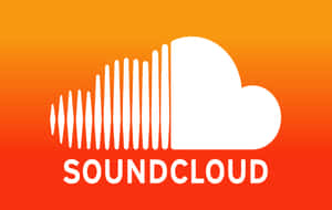 帶有聲波設計的SoundCloud標誌，背景為橙色漸變 — 溫暖 壁紙