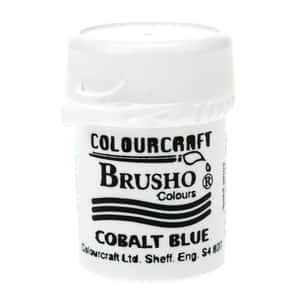 白色顏料罐，標有Colourcraft Brusho Cobalt Blue — iPad Pro 13 壁紙