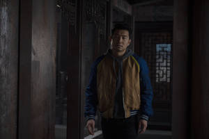 穿外套的男人站在有格子窗的傳統木製走廊中。 — 漫威復仇者聯盟 壁紙