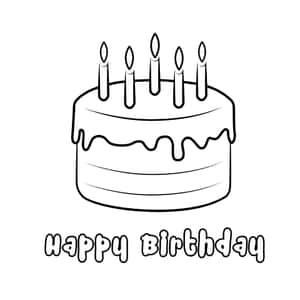 一個帶有蠟燭和生日快樂文字的生日蛋糕。 — 蛋糕 壁紙