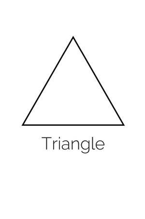 白色背景上標有 triangle 的黑色三角形形狀。 — 小米平板 8 Pro 壁紙