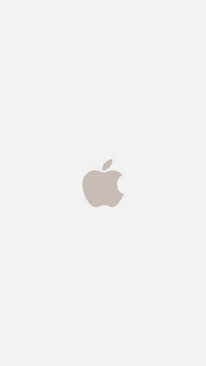 灰色 Apple 標誌居中於淺灰色背景 — 白色 iPhone 壁紙