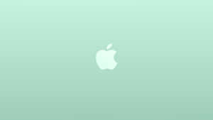 薄荷綠漸變背景上的Apple標誌 — 蘋果 壁紙