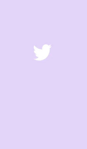 白色Twitter鳥標誌在薰衣草背景上 — 推特 壁紙