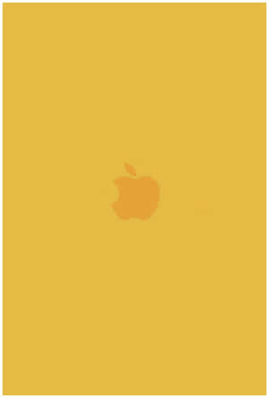金色背景，中央有模糊的Apple標誌 — 紅色美學 iPhone 壁紙