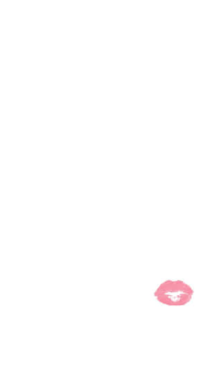 白色背景上的粉紅色唇膏印 — 白色 iPhone 壁紙