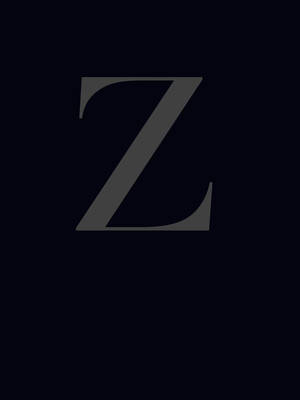 黑色背景上一個大的灰色大寫Z。 — 字母 Z 壁紙