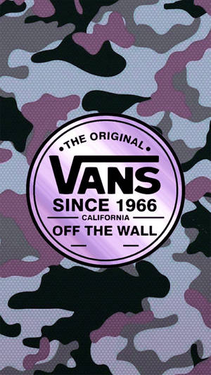 迷彩背景上的Vans標誌 — Vans 標誌 壁紙