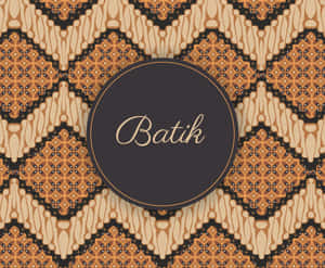 蠟染紡織圖案，帶有複雜的幾何設計和一個標有 Batik 的中央圓圈。 — 美學圖案動畫 壁紙