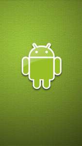 綠色Android機器人標誌在紋理綠色背景上。 — 安卓 壁紙