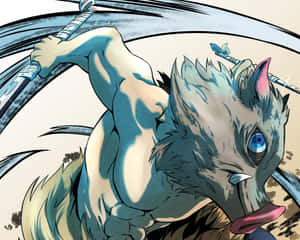 動漫狼戰士揮劍戰鬥姿勢 — 猗窩座 壁紙
