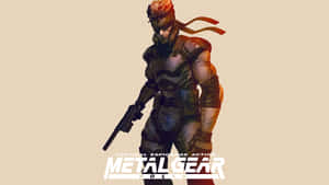 Metal Gear Solid 士兵身穿戰鬥裝備手持手槍。 — 蛇 GIF 壁紙