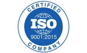 帶有地球設計的ISO 9001:2015認證公司標誌。 — 標誌 壁紙