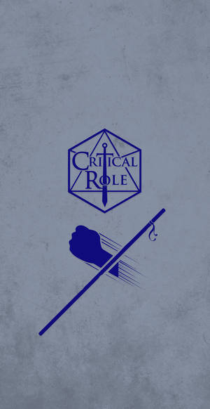 Critical Role標誌，劍和拳頭握杖，灰色背景 — 關鍵角色 壁紙