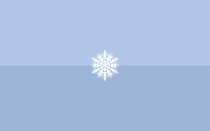 一個白色雪花，居中於藍色漸變背景上。 — 冬季風景 壁紙