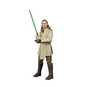Obi-Wan Kenobi可動人偶手持綠色光劍