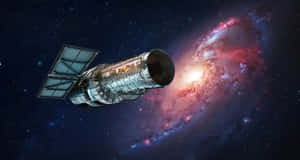 哈伯太空望遠鏡在深空中觀察一個色彩繽紛的螺旋星系。 — 宇宙 壁紙