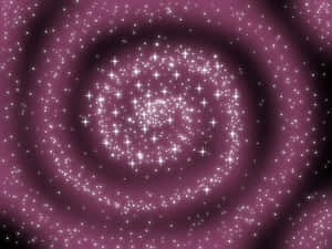 一個螺旋星系，明亮的恆星在紫色宇宙虛空中旋轉。 — 星星 壁紙