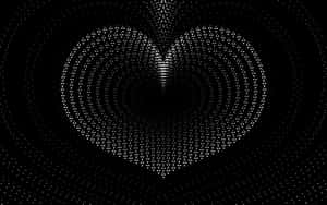 帶有同心環的抽象黑白點狀圖案。 — 2880x1800 壁紙