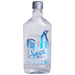 Sauza Silver Tequila 瓶子，標籤上有藍色鳥設計。 — 銀色 壁紙