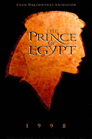 電影《The Prince of Egypt》海報， featuring 一個石頭法老剪影和標題文字。 — 卡通 壁紙