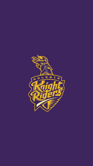 紫色背景上的Kolkata Knight Riders板球隊標誌 — 加爾各答騎士隊 壁紙