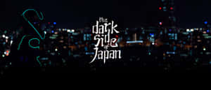 霓虹人物與東京夜景天際線及文字 the dark side of Japan — 日式 壁紙
