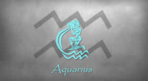 水瓶座星座符號，人物在灰色牆上倒水，帶陰影。 — 美人魚 壁紙