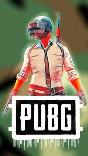 PUBG遊戲角色穿著戰鬥裝備手持武器 — 遊戲玩家標誌 壁紙