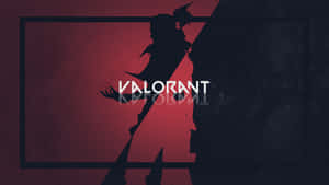 Valorant遊戲標誌，在紅色和深色背景上有特工剪影 — 電玩遊戲 GIF 壁紙