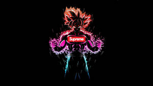 紅髮發光拳頭的動漫角色穿著 Supreme 標誌 — 酷炫至尊 壁紙