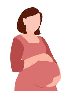 孕婦身穿粉紅色連衣裙抱著肚子。 — 懷孕 壁紙