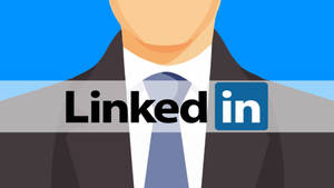 專業男士身穿西裝，疊加LinkedIn標誌 — 領英 壁紙