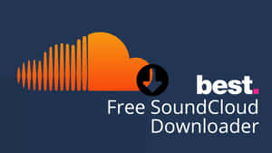最佳免費 SoundCloud 下載器標誌，帶有雲朵和聲波設計。 — Soundcloud 壁紙
