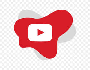 帶柔和陰影的紅色 YouTube 播放按鈕標誌 — YouTube 標誌 壁紙