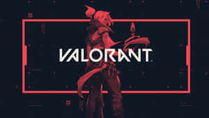 紅色和黑色數位藝術風格的Valorant遊戲角色 — 螢幕保護 壁紙