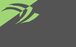 帶有綠色和灰色對角分割背景的遊戲標誌。 — Nvidia GIF 壁紙