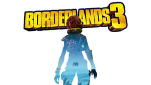 Borderlands 3 遊戲標誌，帶有藍色調的角色剪影。 — 乾淨 壁紙