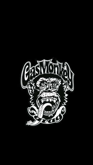 GasMonkey 車庫標誌，特色是咆哮的猴子臉。 — 搞笑猴子 壁紙