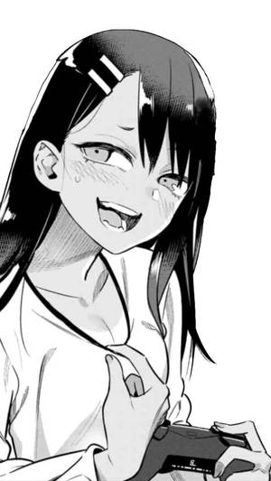 動漫女孩拿著遊戲控制器，含淚大笑。 — 漩渦鳴人 壁紙