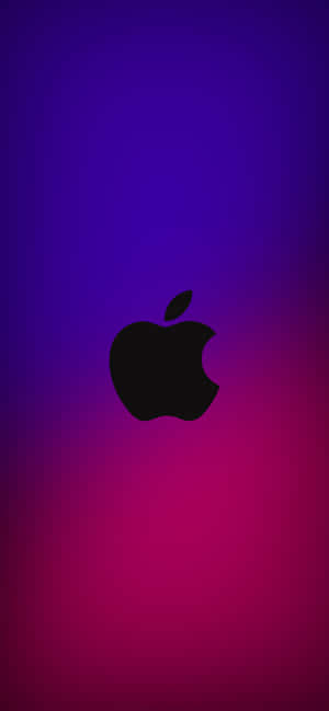 黑色Apple標誌在紫色到洋紅色漸變背景上 — Galaxy A56 壁紙