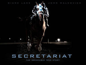 賽馬與騎師在夜間於明亮的燈光下在賽道上奔馳。 — 高解析度馬匹 壁紙