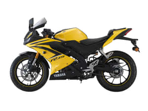黃黑配色Yamaha R15運動機車的攝影棚照片。 — 4:3 壁紙
