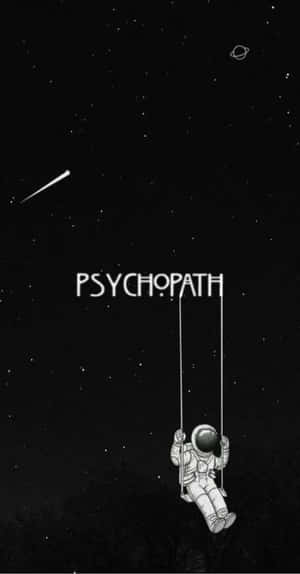 太空人在太空盪鞦韆，背景有星星和行星。 — 哥德美學 壁紙