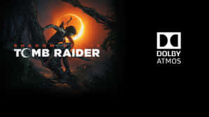 Tomb Raider 角色在日落時分穿越叢林，身後有一個火環。 — 3D 自然 壁紙