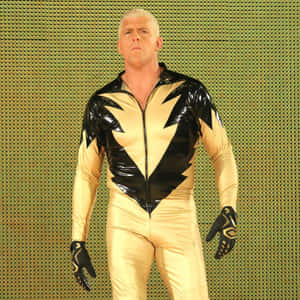 摔角手穿著金色和黑色套裝在舞台上 — WWE GIF 壁紙