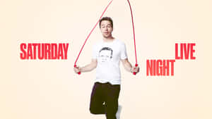 男子跳繩，帶有紅色「Saturday Night Live」文字。 — 攝影 壁紙